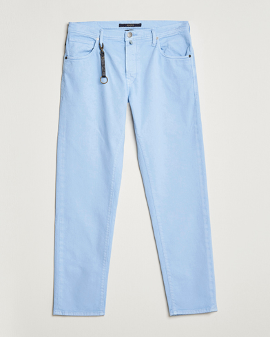 Herre |  | Incotex | Cotton Stretch 5-Pocket Pants Light Blue