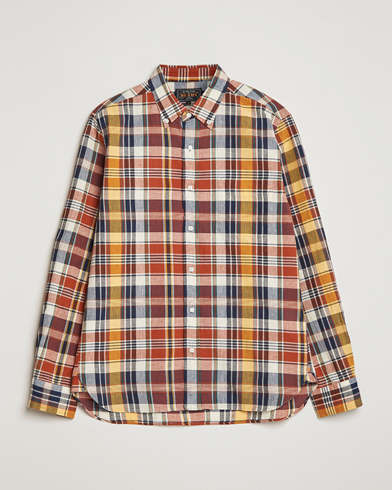 Herre | Japanese Department | BEAMS PLUS | Indian Madras Button Down Shirt Brown Check
