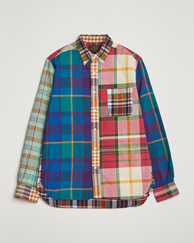 Herre | Japanese Department | BEAMS PLUS | Indian Madras Button Down Shirt Multicolor