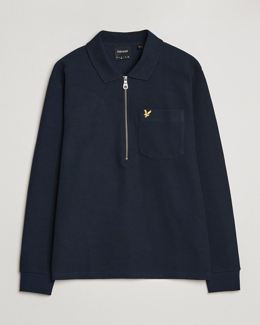 Herre | | Lyle & Scott | Crest Half Zip Sweater Dark Navy
