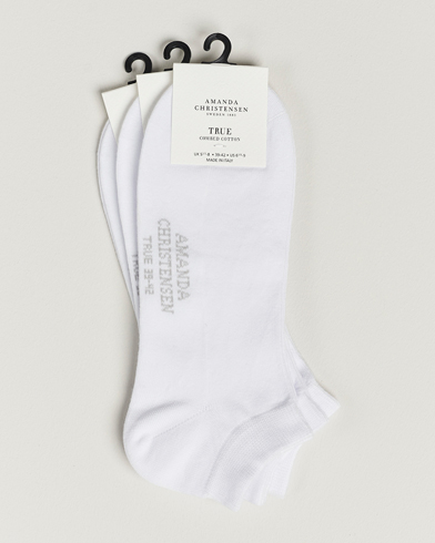 Herre | Ankelsokker | Amanda Christensen | 3-Pack True Cotton Sneaker Socks White