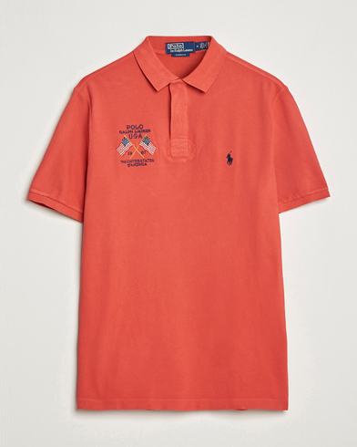 Herre |  | Polo Ralph Lauren | Classic Fit Flag Polo Evening Post Red
