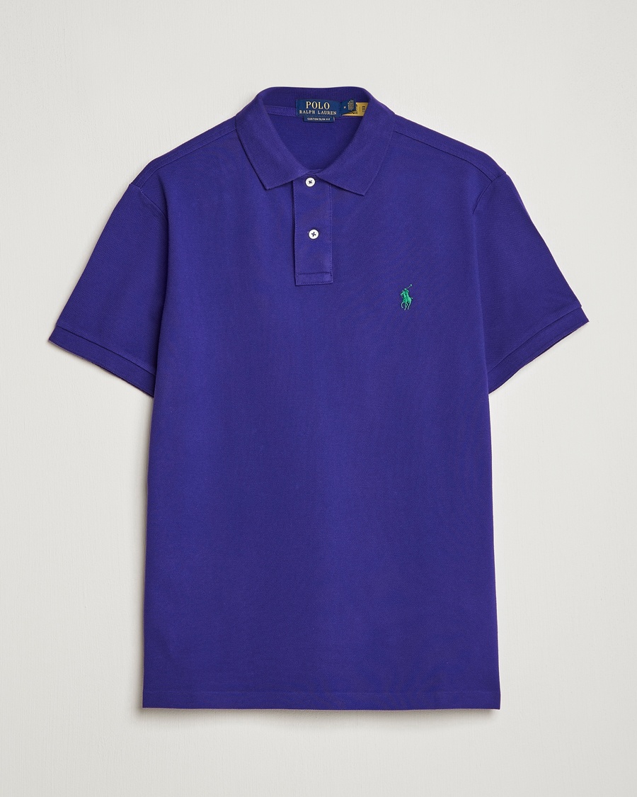 Herre | Pikéer | Polo Ralph Lauren | Custom Slim Fit Polo Chalet Purple