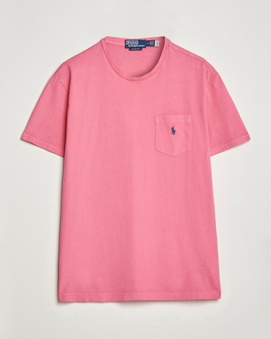 Herre |  | Polo Ralph Lauren | Cotton/Linen Crew Neck T-Shirt Red Sky