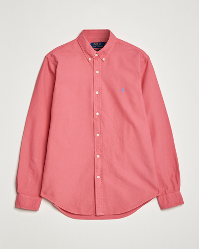 Herre |  | Polo Ralph Lauren | Slim Fit Garment Dyed Oxford Red Sky