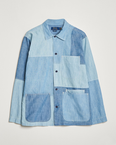Herre |  | Polo Ralph Lauren | Patchwork Denim Shirt Jacket Indigo