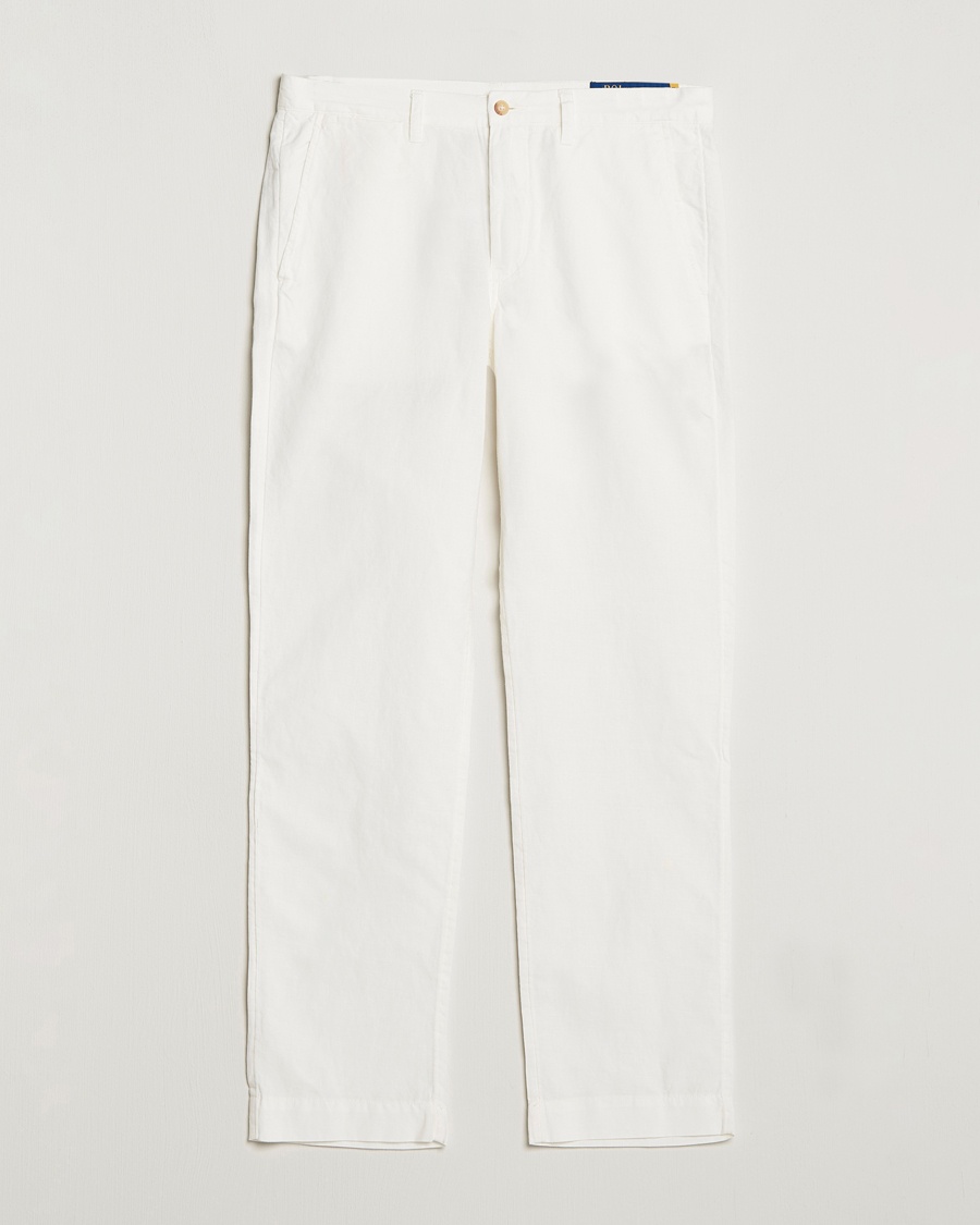 Herre | Business & Beyond | Polo Ralph Lauren | Bedford Cotton/Linen Straight Fit Pants White