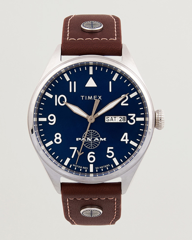 Herre | Klokker | Timex | Pan Am Waterbury Chronograph 42mm Blue Dial