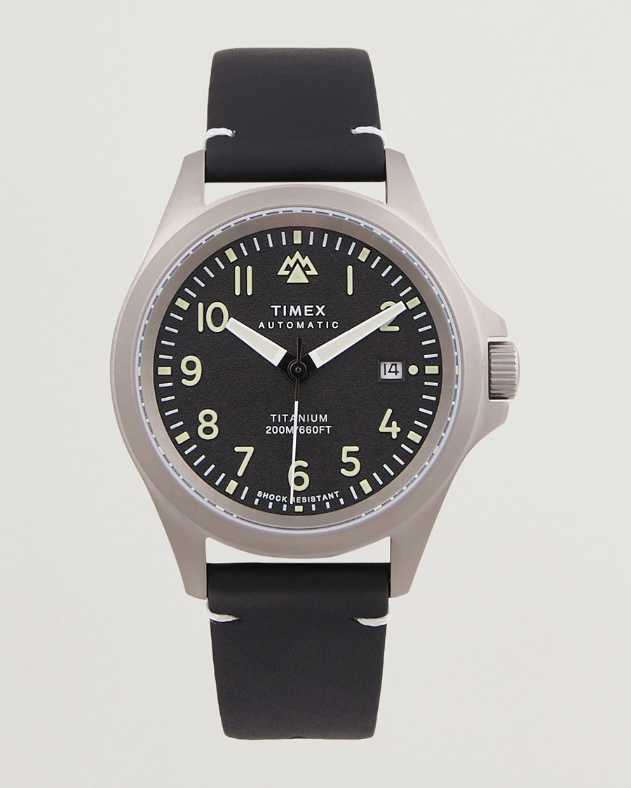 Herre | Skinnrem | Timex | Expedition North Automatic Titanium 41mm Black Dial