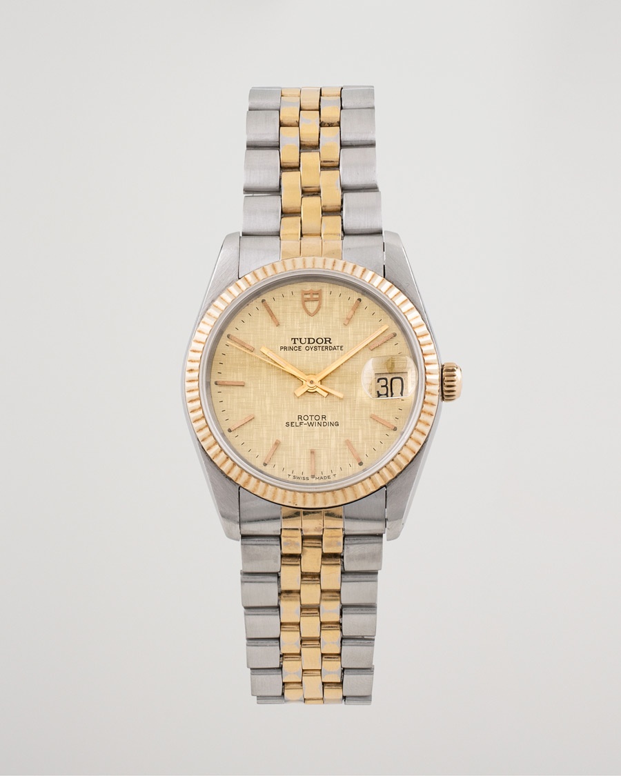 Brukt | | Tudor Pre-Owned | Prince Oysterdate 74033 Gold Steel Gold