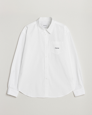 Herre |  | Palmes | Daryl Long Sleeve Poplin Shirt White