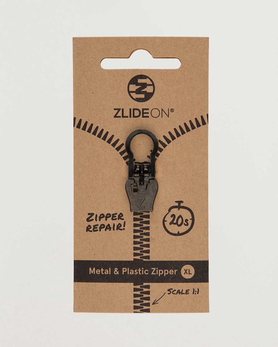ZlideOn Metal & Plastic Zipper Black – Svart