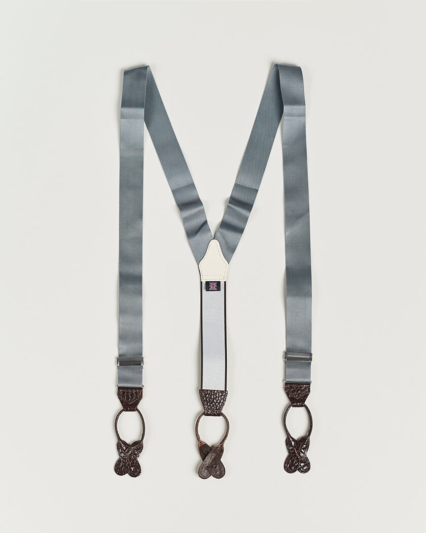 Albert Thurston Elastic Ribbed Rigid Braces 35mm Dove Grey – Grå