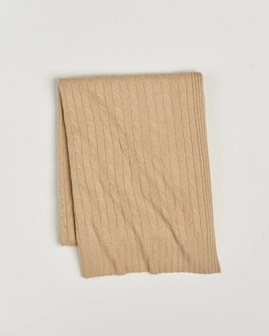 Herre |  | Ralph Lauren Home | Cable Knitted Cashmere Throw Chamoiz