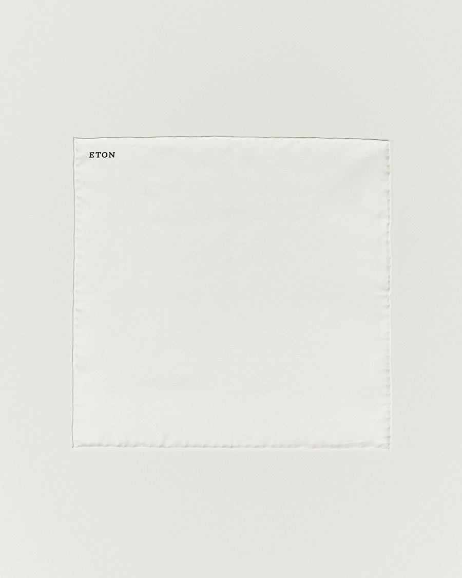 Herre | Lommetørklær | Eton | Silk Pocket Square White