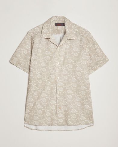 Herre |  | Morris | Printed Short Sleeve Shirt Khaki
