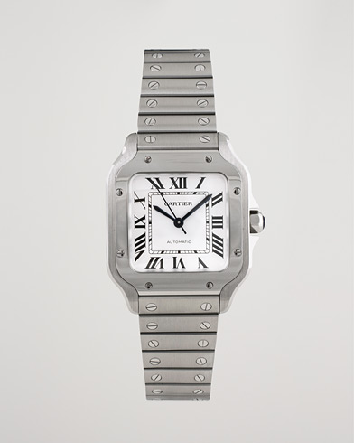 Herre | Pre-Owned & Vintage Watches | Cartier Pre-Owned | Santos De Cartier WSSA0029 Steel White