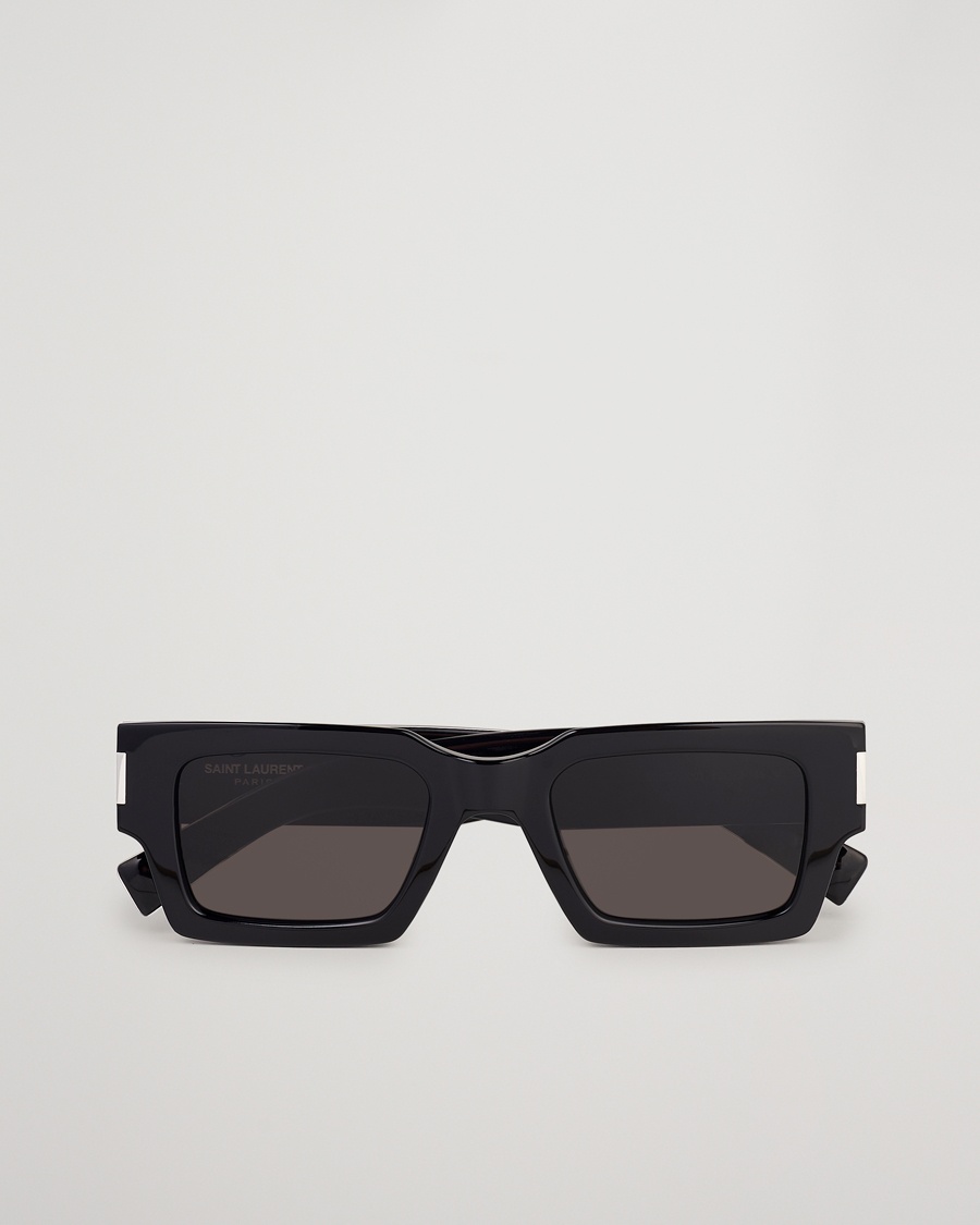 Herre | Firkantede solbriller | Saint Laurent | SL 572 Sunglasses Black/Crystal