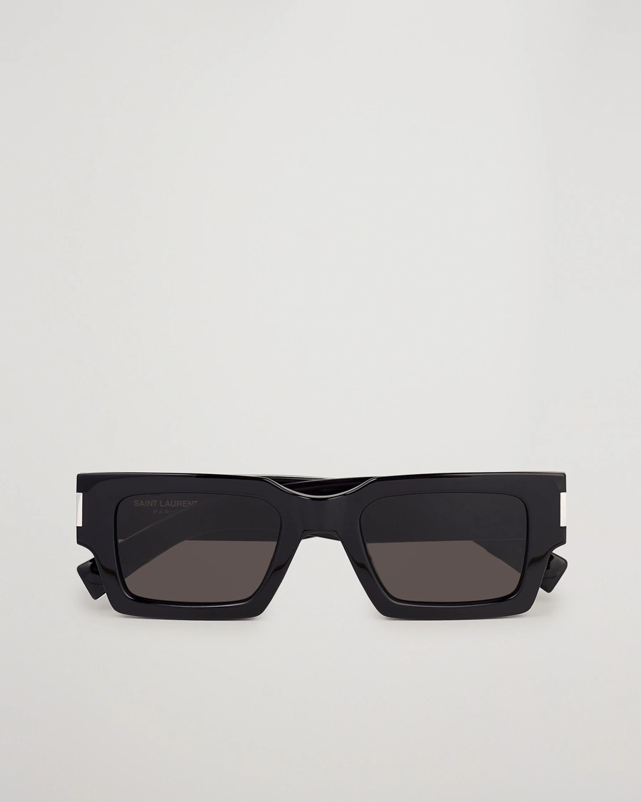Saint Laurent SL 572 Sunglasses Black/Crystal – Svart