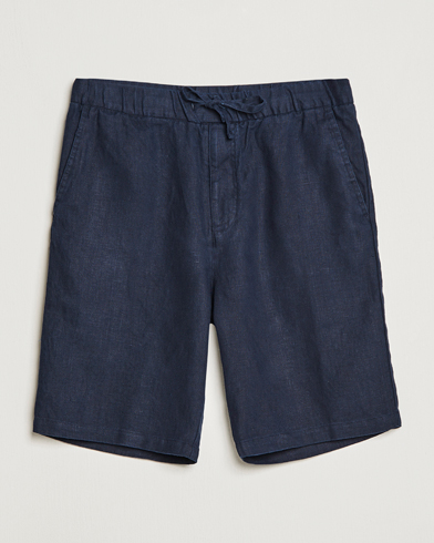 Herre | Shorts | NN07 | Keith Drawstring Linen Shorts Navy