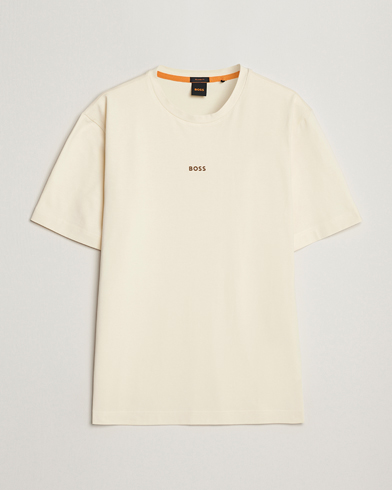 Herre | BOSS ORANGE | BOSS ORANGE | Tchup Logo Crew Neck T-Shirt Light Beige