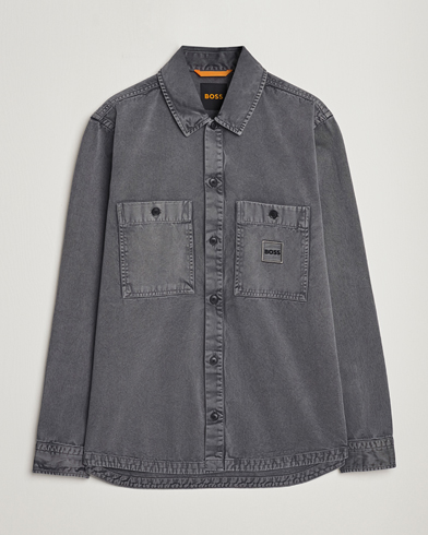 Herre | Skjortejakke | BOSS ORANGE | Locky Pocket Overshirt Dark Grey