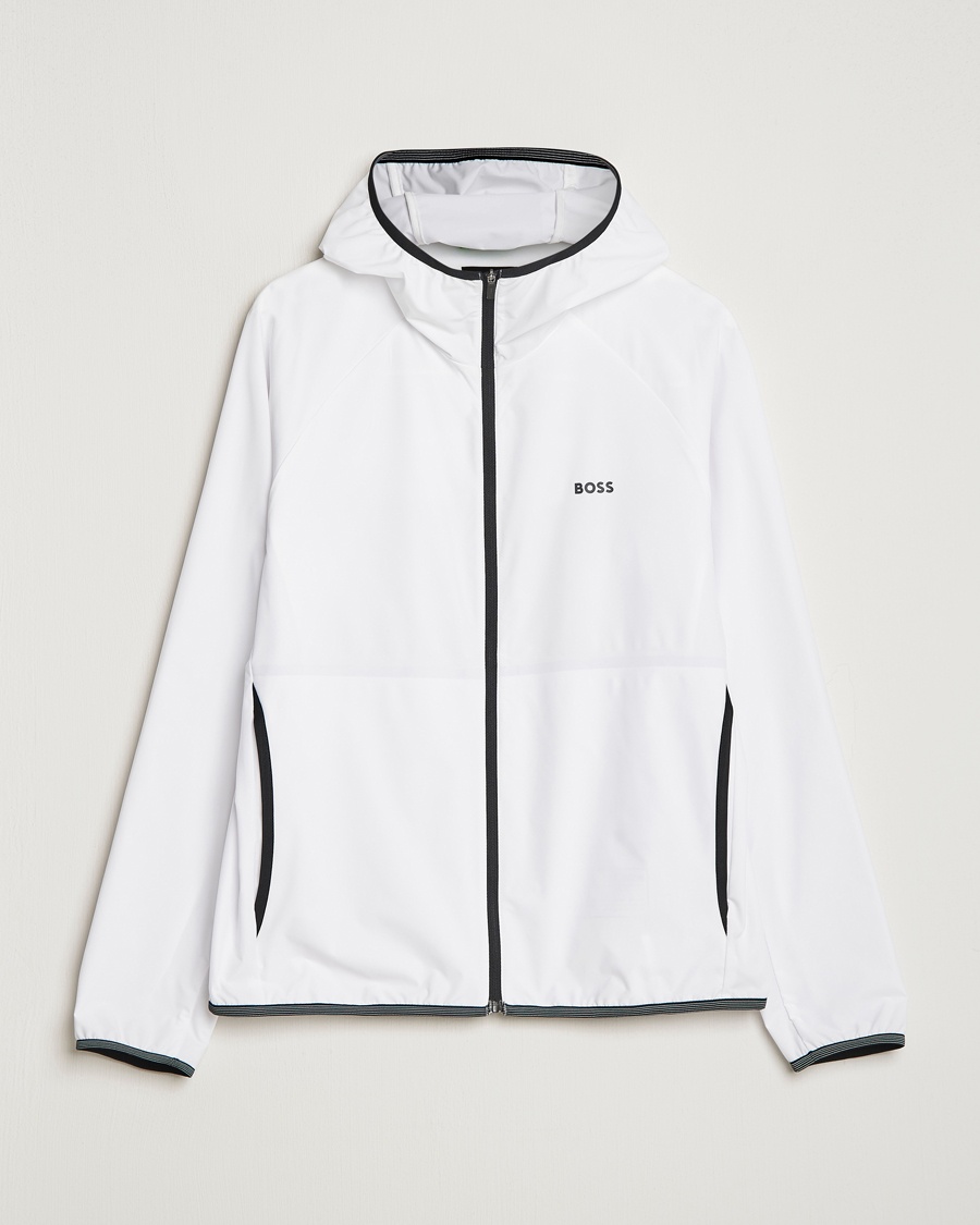 Herre | | BOSS GREEN | Cush Shell Hoodie Jacket White