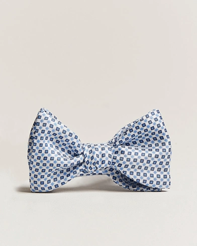 Herre | Sløyfer | E. Marinella | Silk Bow Tie White/Blue