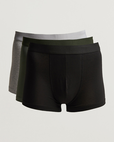 Herre |  | Bread & Boxers | 3-Pack Boxer Brief Black/Grey/Forest Green