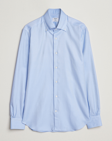 Herre | Mazzarelli | Mazzarelli | Soft Button Down Twill Shirt Light Blue