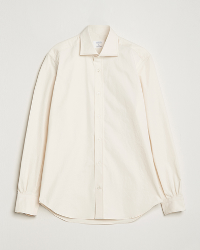 Herre | Salg klær | Mazzarelli | Soft Twill Cotton Shirt White