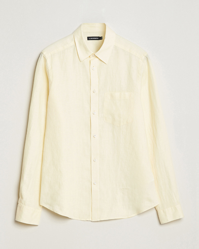 Herre | Plagg i lin | J.Lindeberg | Clean Linen Slim Shirt Pear Sorbet