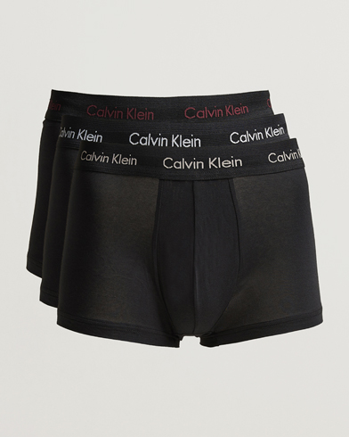 Herre | Trunks | Calvin Klein | Cotton Stretch 3-Pack Low Rise Trunk Black