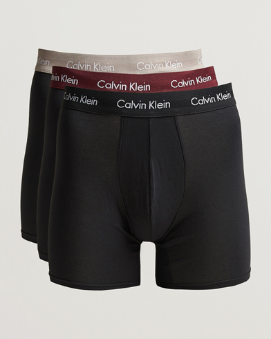 Herre | Underbukser | Calvin Klein | Cotton Stretch 3-Pack Boxer Brief Black/Port Red/Grey