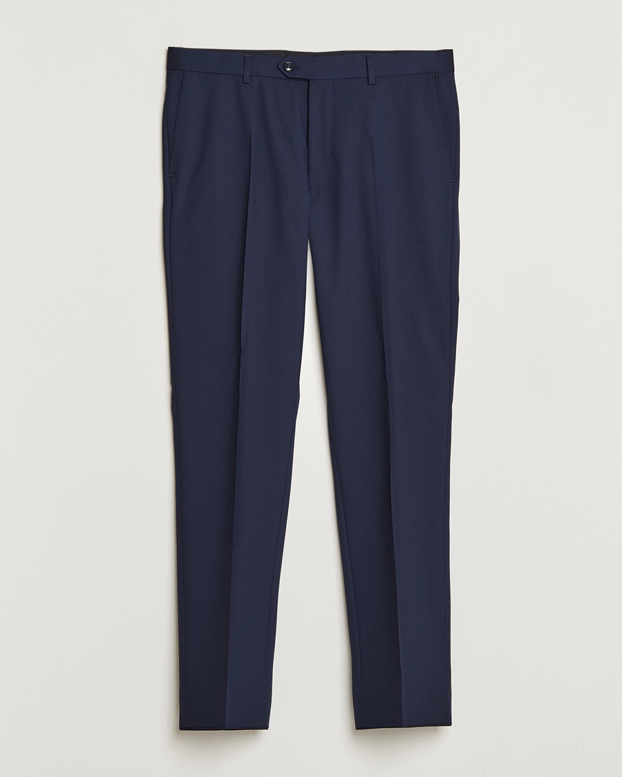 Herre | Bryllupsdress | Oscar Jacobson | Denz Wool Trousers Blue