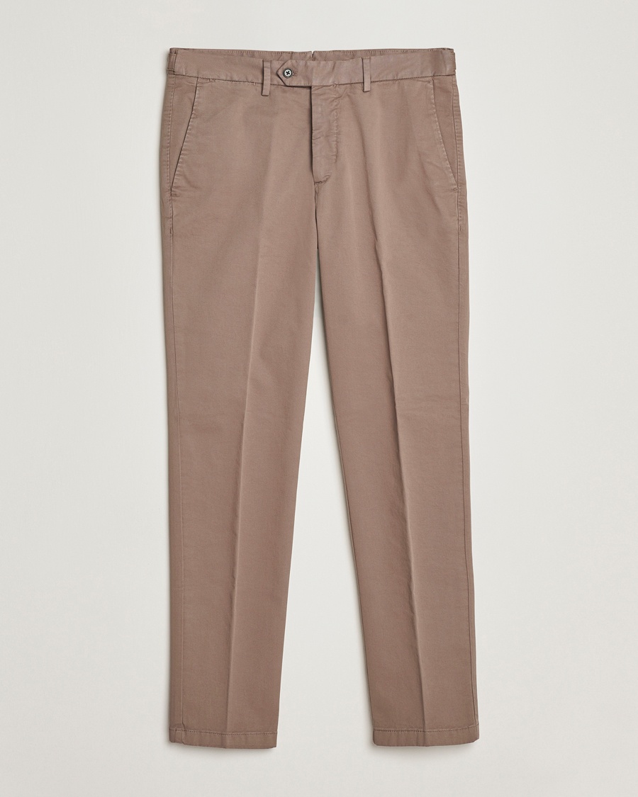 Herre | | Oscar Jacobson | Danwick Cotton Trousers Light Brown