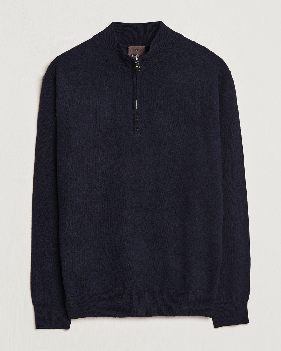 Herre | Personal Classics | Oscar Jacobson | Patton Wool Half-Zip Navy