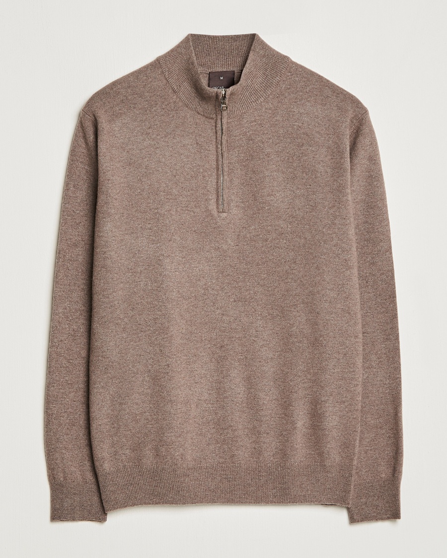 Herre | Half-zip | Oscar Jacobson | Patton Wool Half-Zip Beige