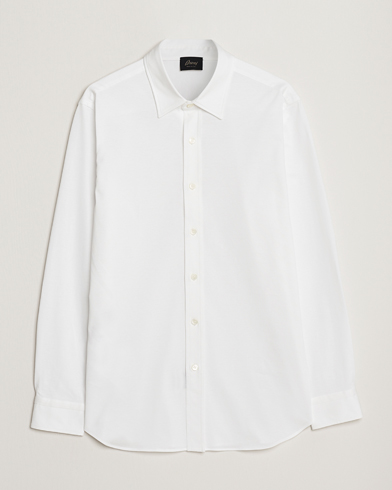 Herre | Quiet Luxury | Brioni | Soft Cotton Jersey Shirt White