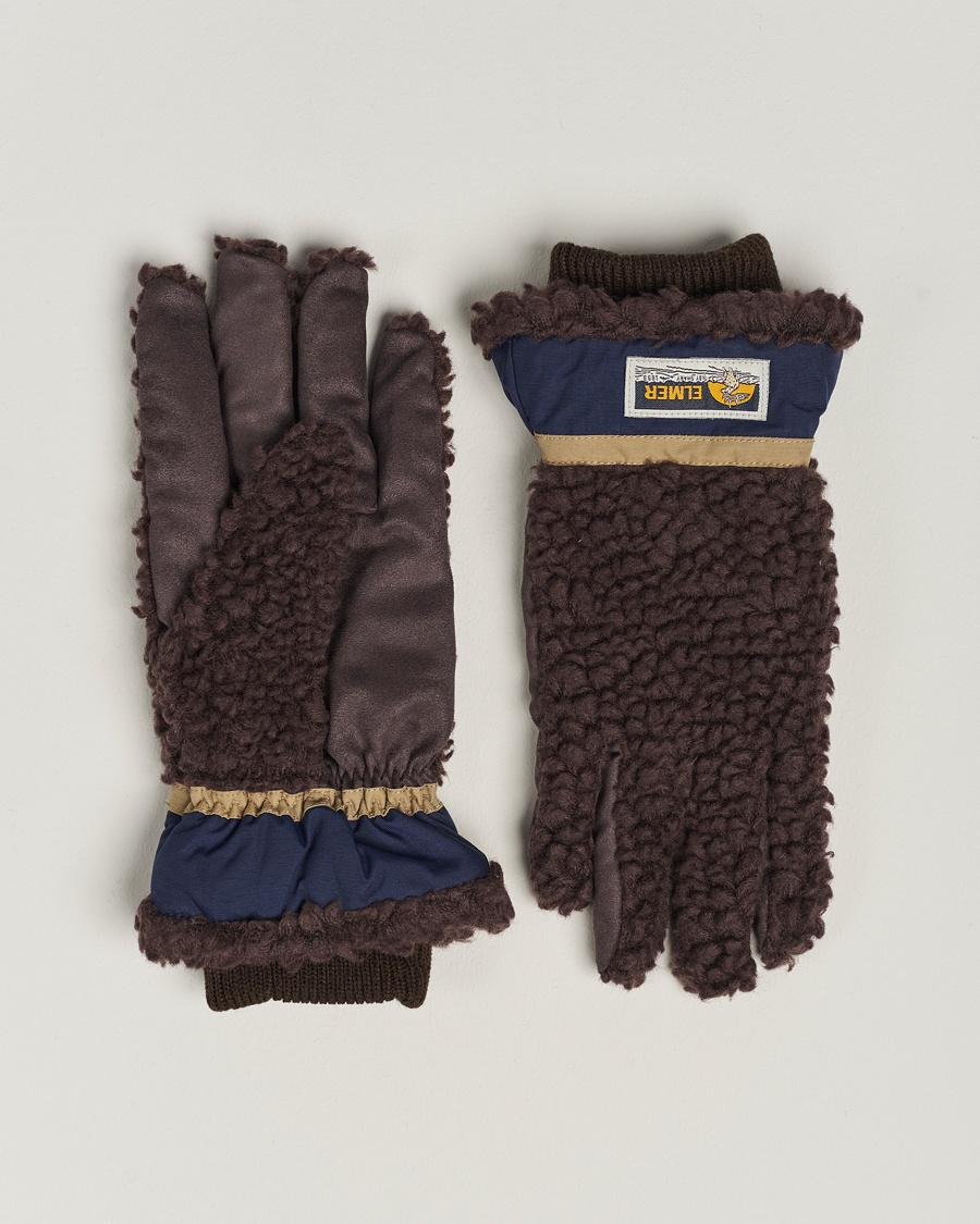 Herre | | Elmer by Swany | Sota Wool Teddy Gloves Brown