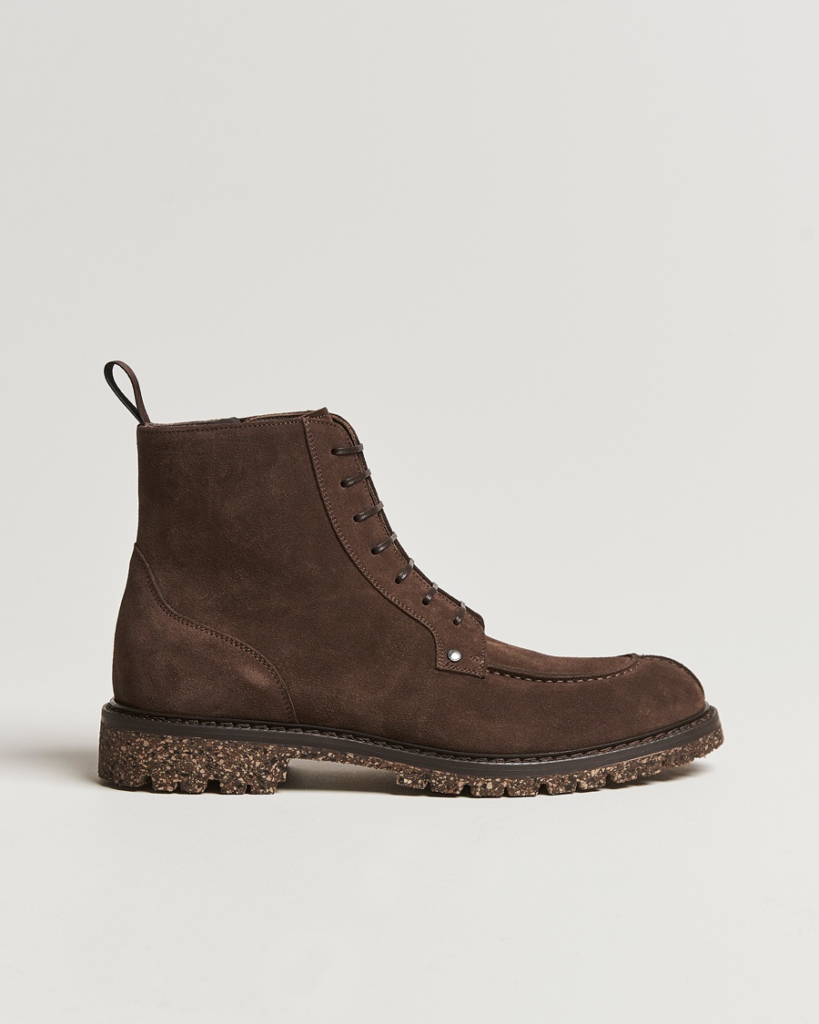 Herre | | Canali | Lace Up Winter Boot Dark Brown Suede