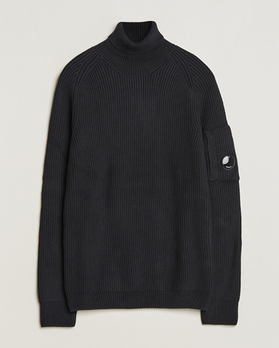 Herre |  | C.P. Company | Full Rib Knitted Cotton Rollneck Black