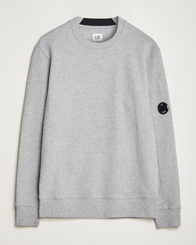 Herre | Grå gensere | C.P. Company | Diagonal Raised Fleece Lens Sweatshirt Grey Melange