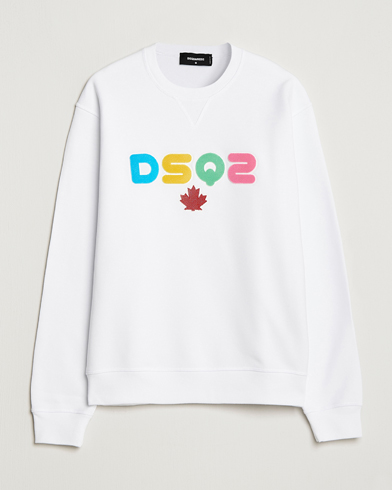 Herre | Luxury Brands | Dsquared2 | Cool Fit Leaf Sweatshirt White