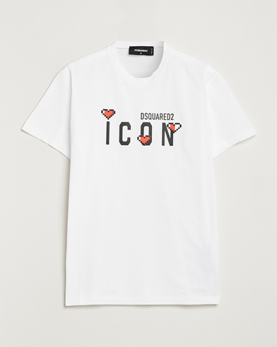 Herre | 60% salg | Dsquared2 | Cool Fit Heart Icon Tee White