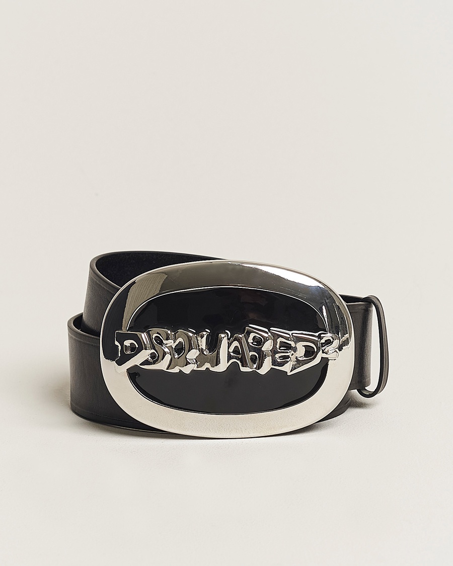 Herre | | Dsquared2 | Vintage Plaque Belt Black