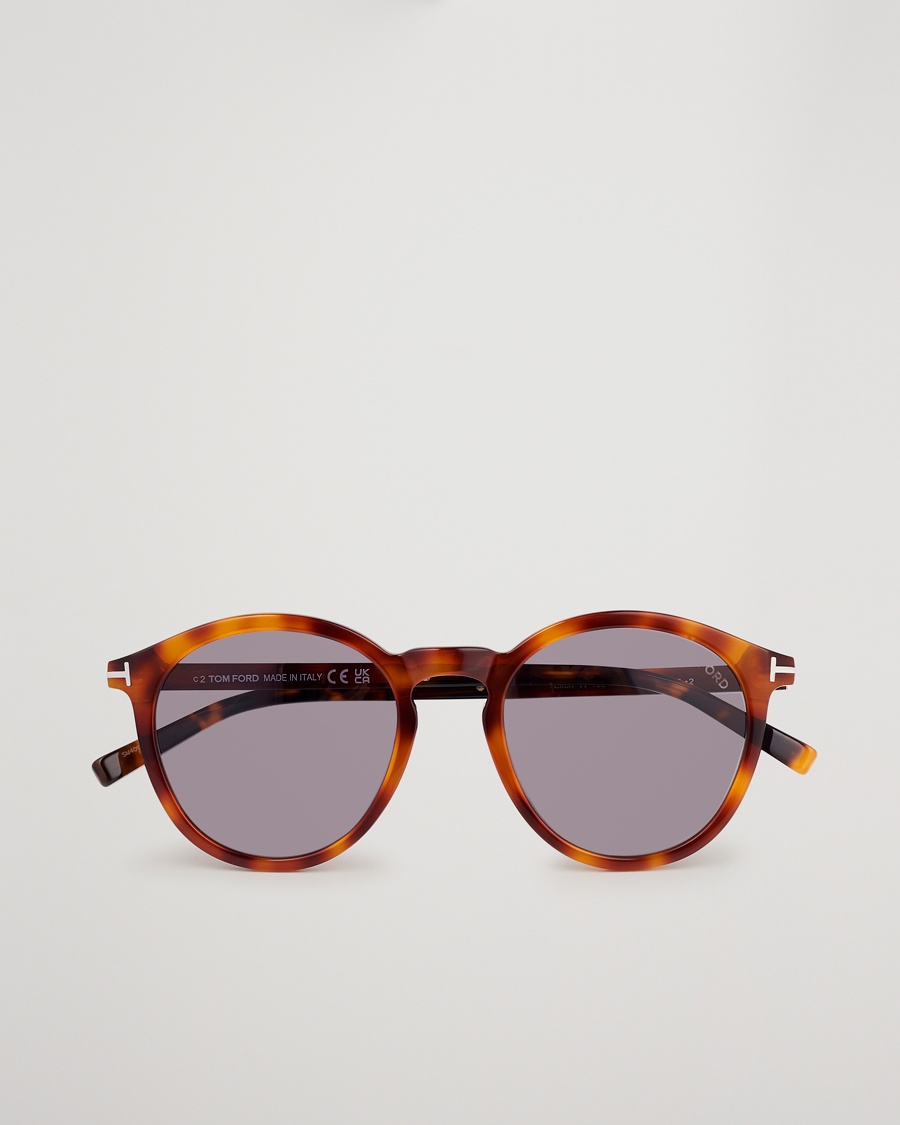 Tom Ford Elton Sunglasses Blonde Havana/Smoke – Brun