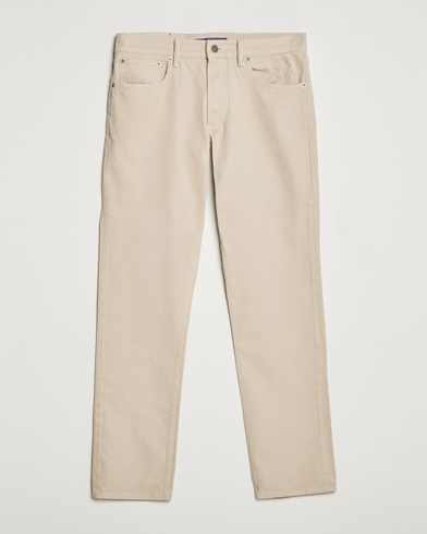 Herre |  | Ralph Lauren Purple Label | Slim Fit 5-Pocket Pants Sand