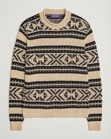 Herre | Ralph Lauren Purple Label | Ralph Lauren Purple Label | Geo Pattern Sweater Cream