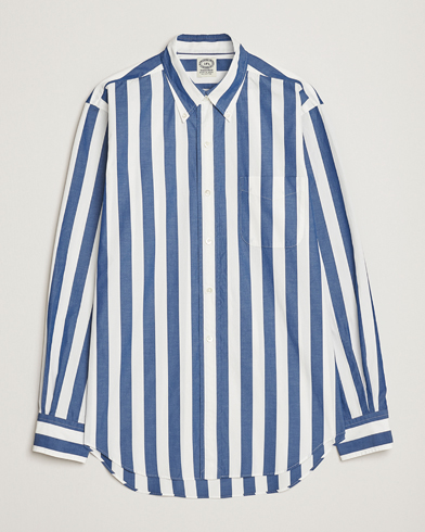 Herre |  | Kamakura Shirts | Vintage Ivy Button Down Shirt Blue Stripe